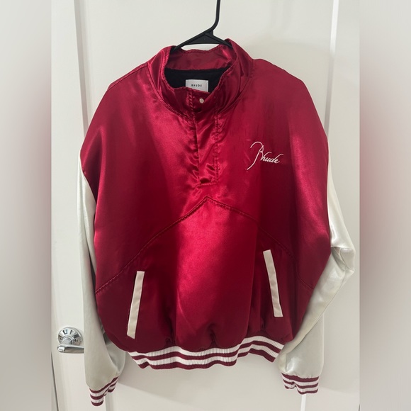 Rhude Other - Rhude Varsity Jacket, Medium Size, Color: Red and White